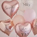 Lot de 9 ballons "EVJF rose gold"