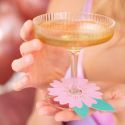 10 Marqueurs de verre Fleurs