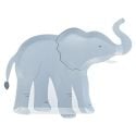8 assiettes "aventure - éléphant" -  30 cm