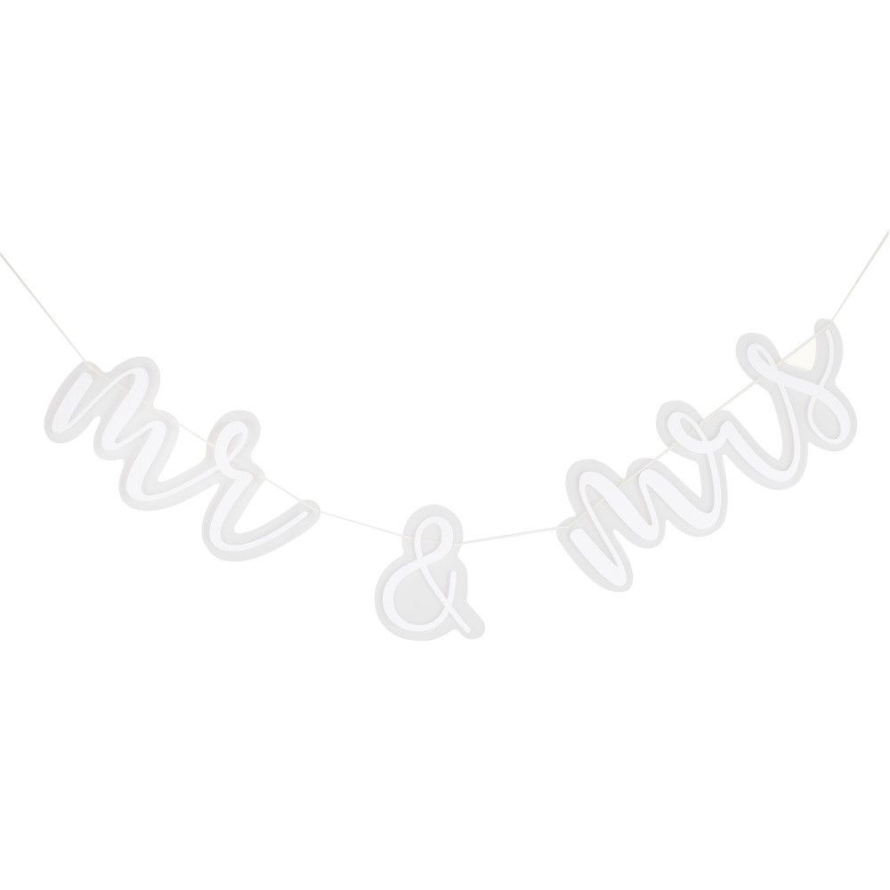 Guirlande plexiglass "Mr & Mrs" -  2 m