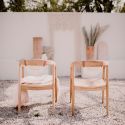 Lot de 2 pancartes de chaises en bois personnalisables "arche"