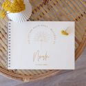 Livre d'or rectangle personnalisable en bois "baptême palme"