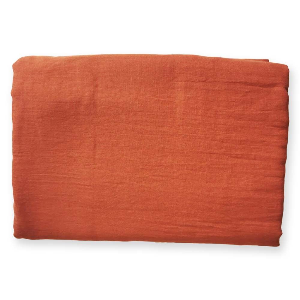 Drapé en mousseline de coton "terre cuite" - 300 cm