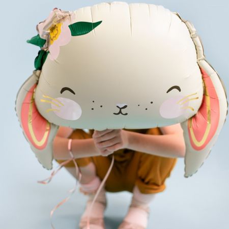 Ballon mylar "lapin fleuri"...