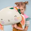 Ballon mylar "lapin fleuri" - 65 cm