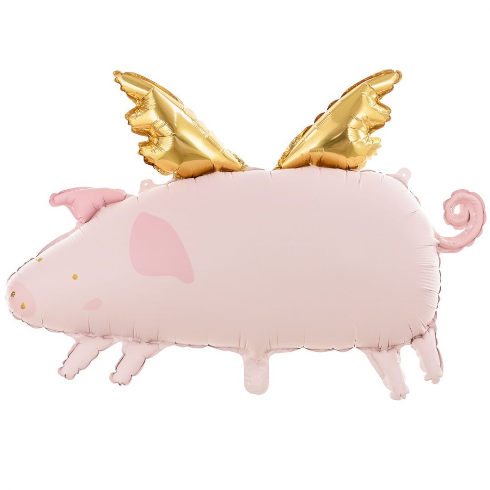 Ballon mylar "cochon volant" - 72 cm