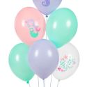 Lot de 6 ballons "sirène" - 30 cm