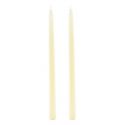 2 bougies cierge ivoire - 30 cm