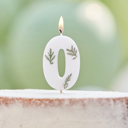 Bougie chiffre "végétal"