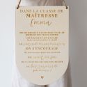 Panneau en bois personnalisable "la classe"