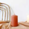 Bougie cylindrique terracotta - 10 cm