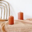 Petite bougie cylindrique terracotta - 6 cm