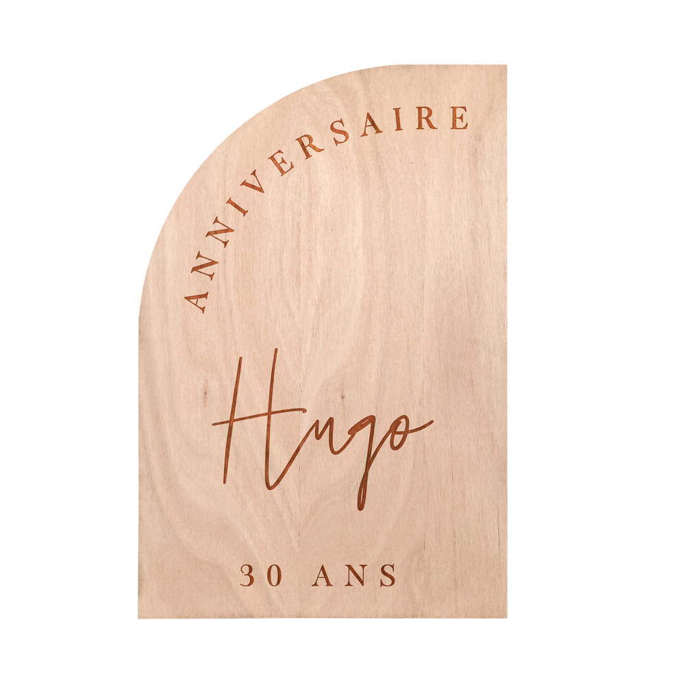 Panneau personnalisable arche "anniversaire" - matière au choix