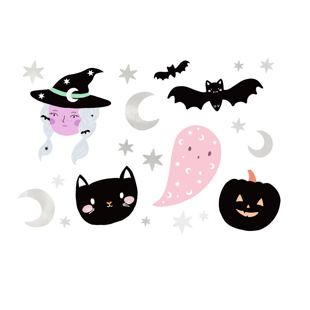Planche de tatouages temporaires "Halloween magique"