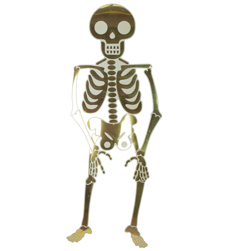 Squelette géant doré "Halloween" -  135 cm
