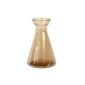 Vase chimiste en verre fumé "ambre" - 11 cm