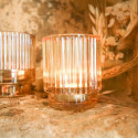 Photophore en verre fumé "ambre" - 8 cm