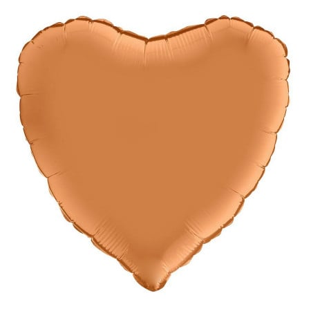 Ballon cœur "caramel" - 45 cm