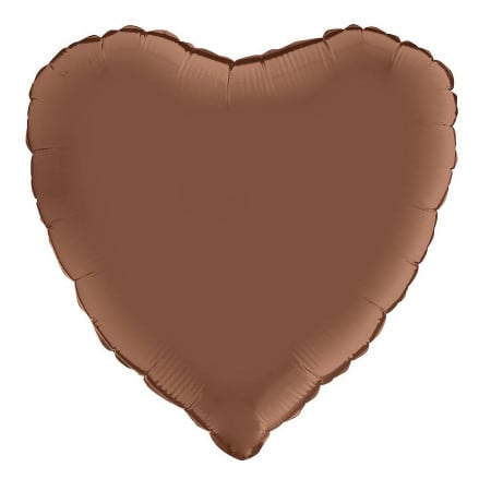 Ballon cœur "chocolat" - 45 cm