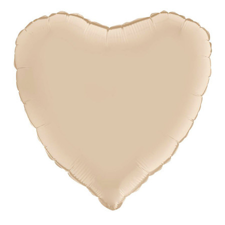Ballon cœur "sable" - 45 cm