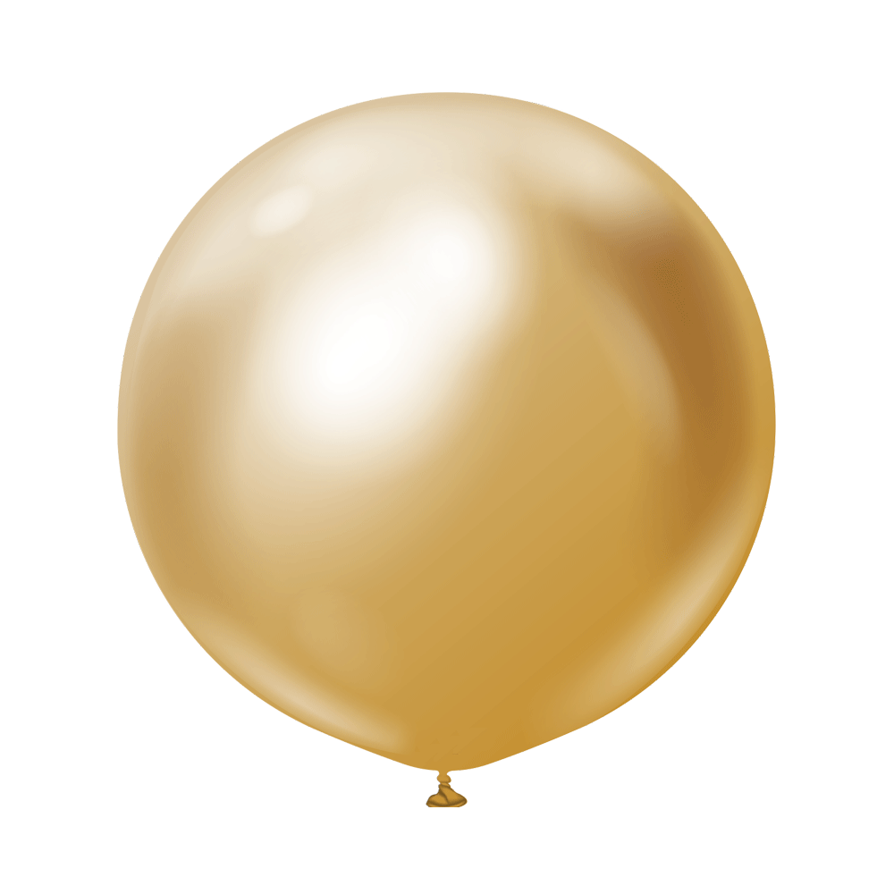 Ballon en latex chrome "doré" -  45 cm