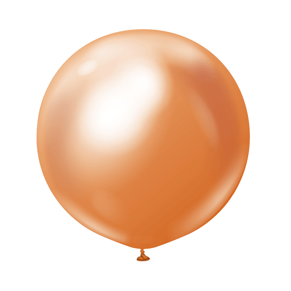 Ballon en latex chrome "cuivre" - 45 cm