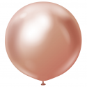 Ballon en latex chrome "rose gold" -  45 cm