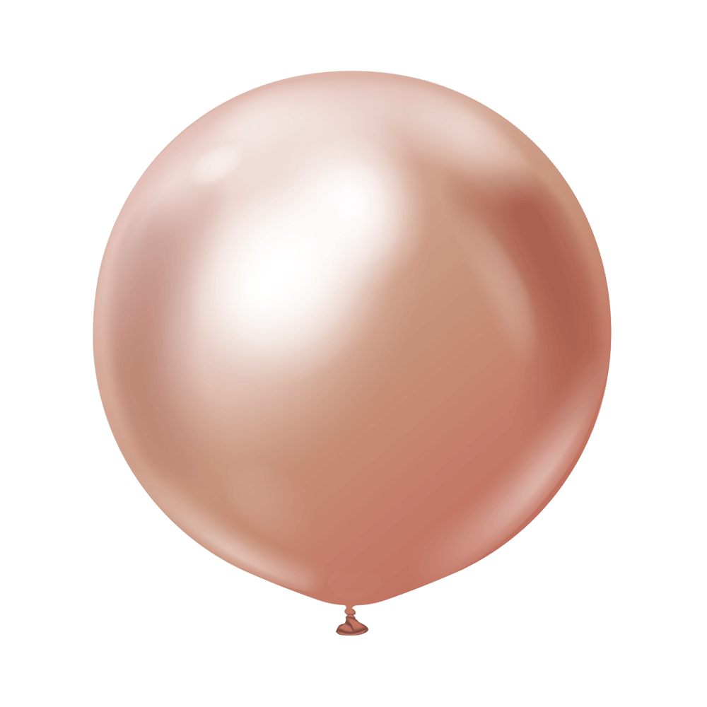 Ballon en latex chrome rose gold - 45 cm