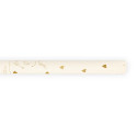 Baguette à confettis cœur blancs et dorés