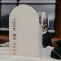 Menu de Noël en bois personnalisable "arche" - matière au choix