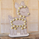 Calendrier de l'avent personnalisable en bois "faon" - 50 cm