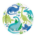 8 assiettes "dinosaures" - 22.5 cm