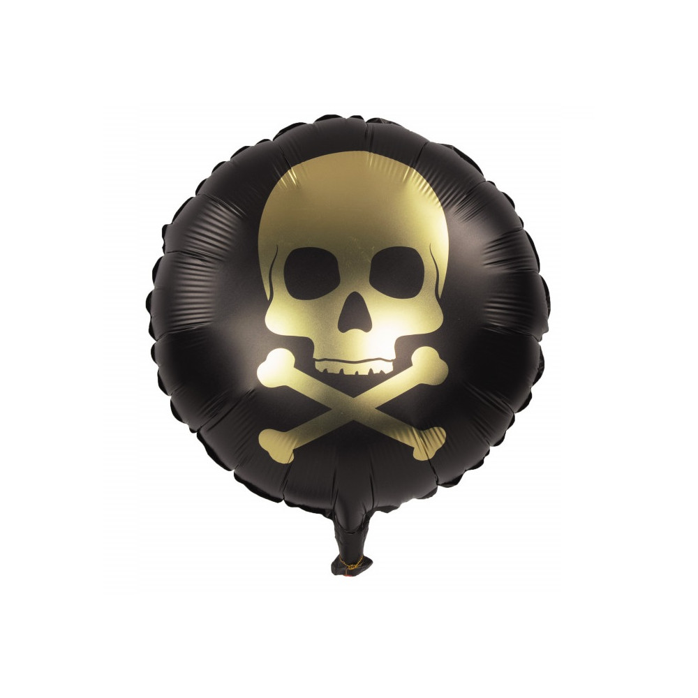 Ballon noir et doré "pirate"-  35 cm