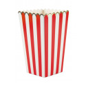 8 boites à popcorn "rayures rouges"