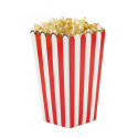 8 boites à popcorn "rayures rouges"