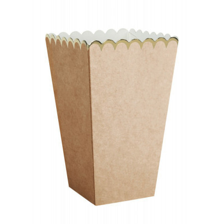 8 boites à popcorn "kraft"