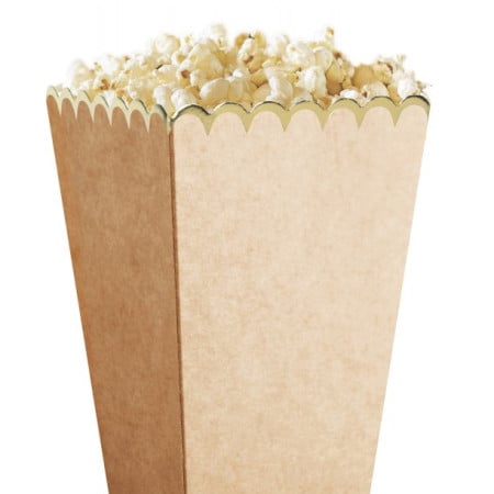 8 boites à popcorn "kraft"