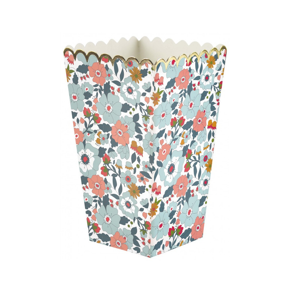 8 boites à popcorn "liberty anémone"