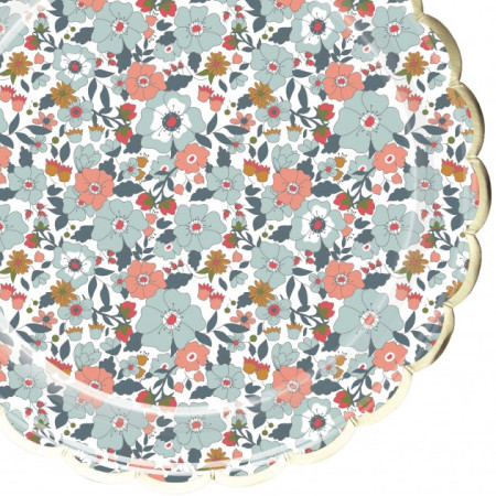 8 assiettes "liberty...