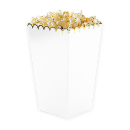 8 boites à popcorn "blancs"