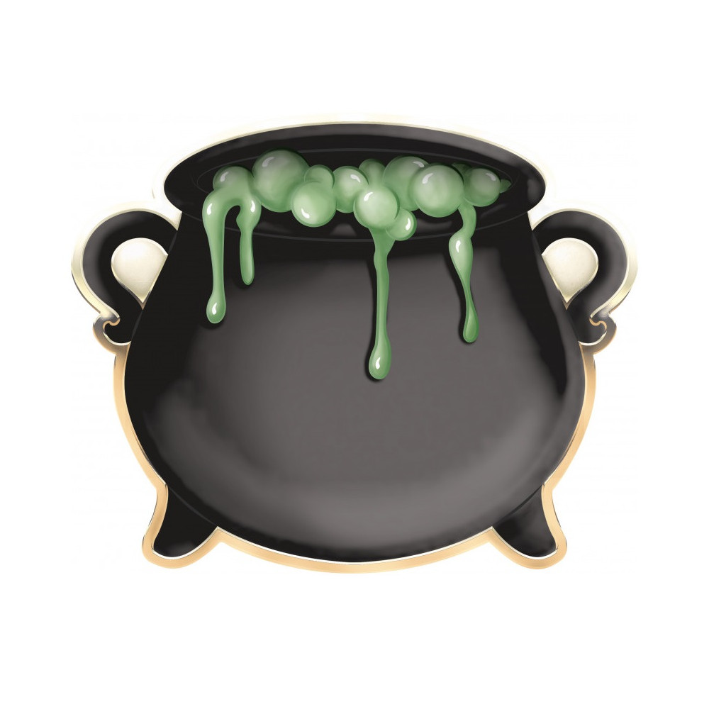 8 assiettes chaudron "école des sorciers" - 23 cm