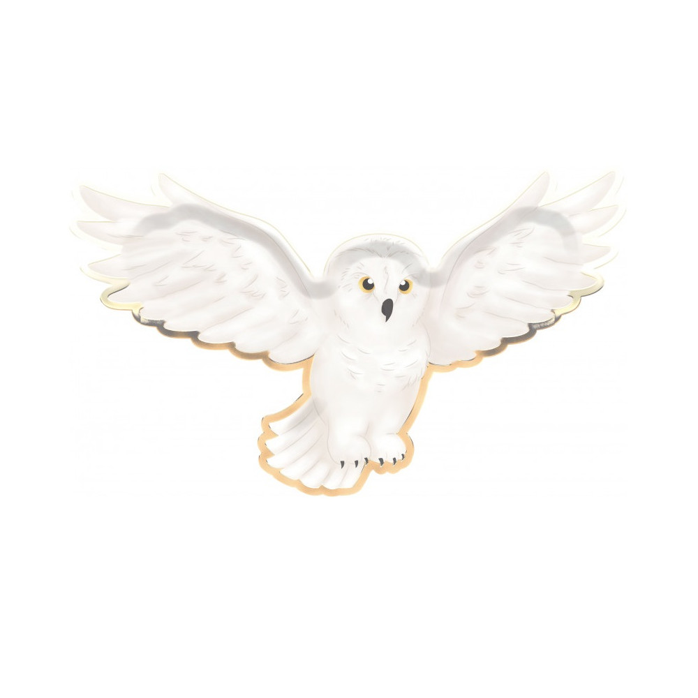 8 assiettes chouette "école des sorciers" - 32 cm