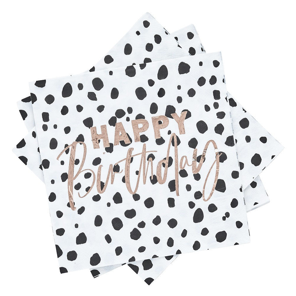 20 serviettes "dalmatien" - 16,5 cm