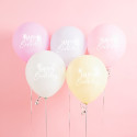 5 ballons pastel "Happy birthday"