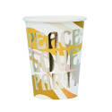 8 gobelets "Peace Love Party "