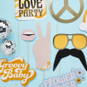 10 accessoires photobooth "Peace Love Party"