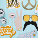 10 accessoires photobooth "Peace Love Party"