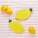 16 serviettes citron "garden party" - 23 cm