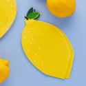 16 serviettes citron "garden party" - 23 cm