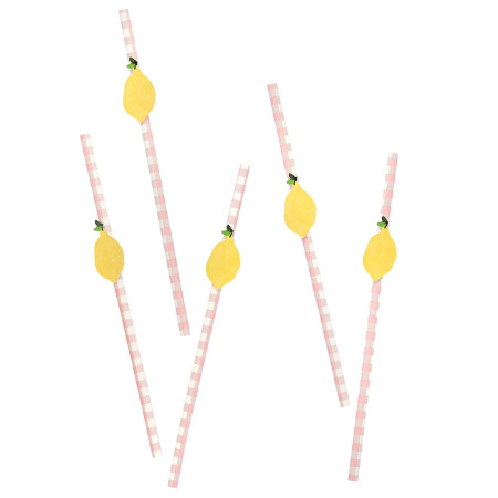 16 pailles "garden party"